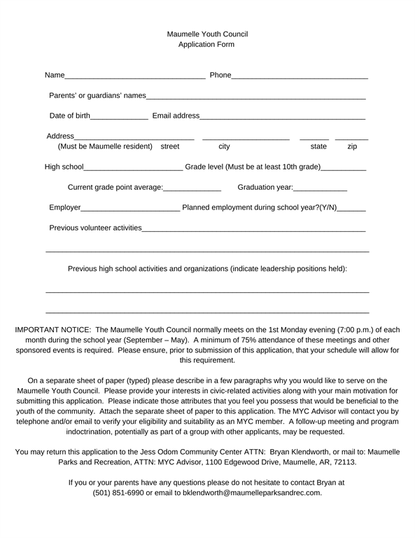 Maumelle Parks and Recreation Department